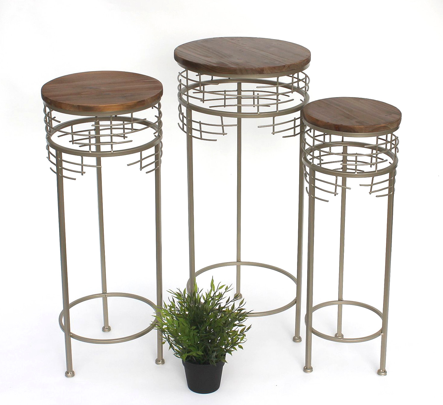 Blumenhocker Metall 21288 3er Set Blumenständer Rund ...