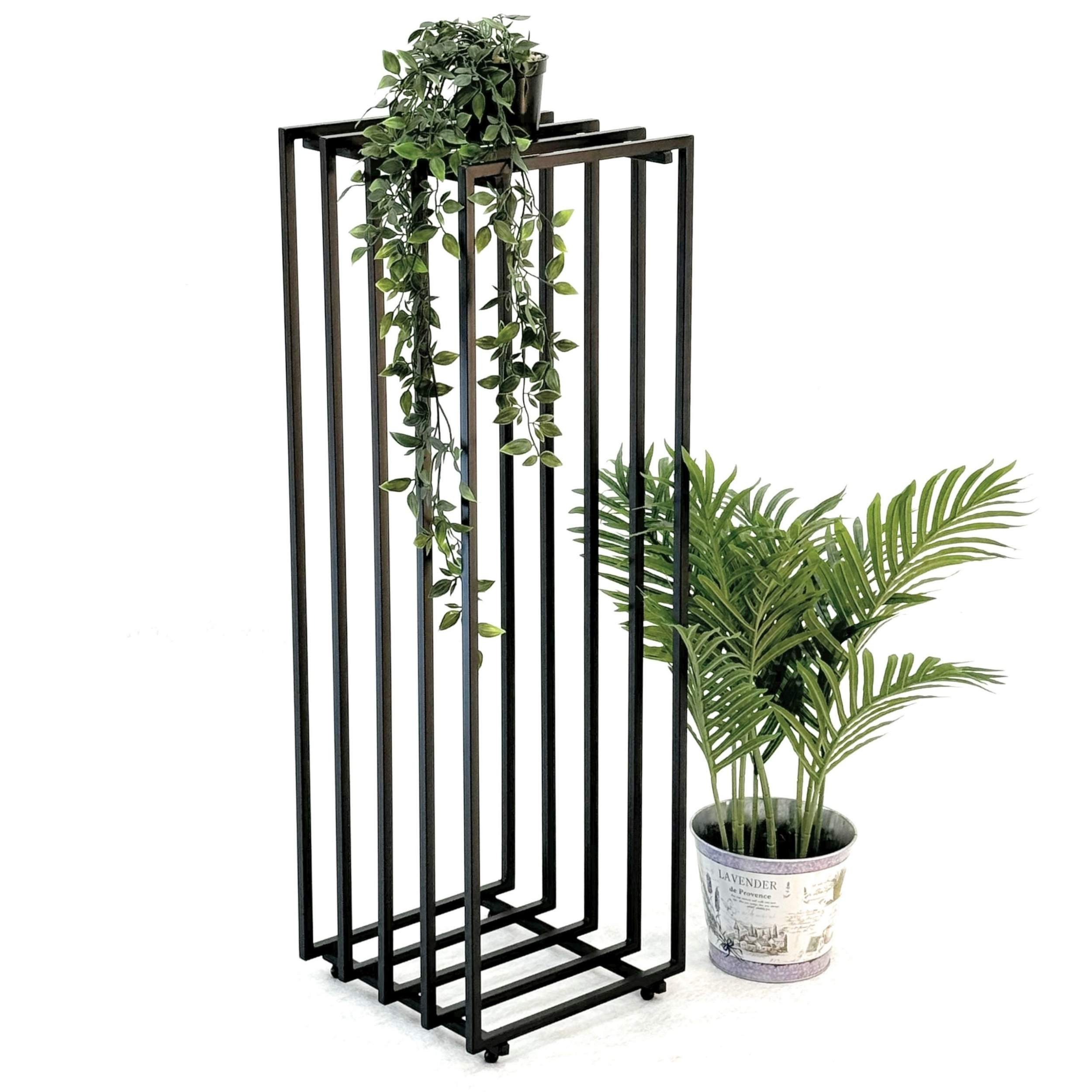 BLUMENSTÄNDER Metall Schwarz Eckig 96609-DanDiBo
