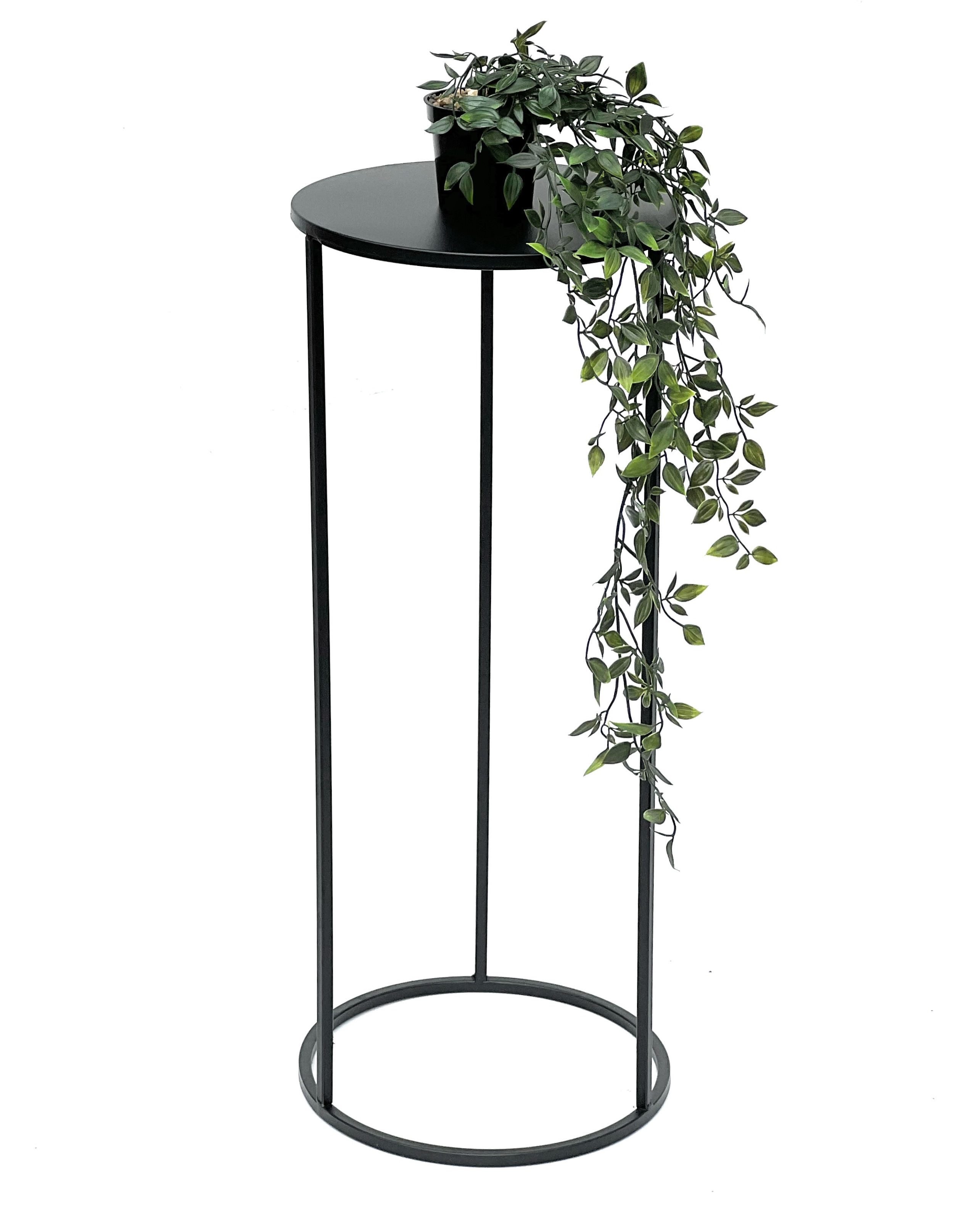 DanDiBo Blumenhocker Metall Schwarz Rund 70 cm Blumenständer