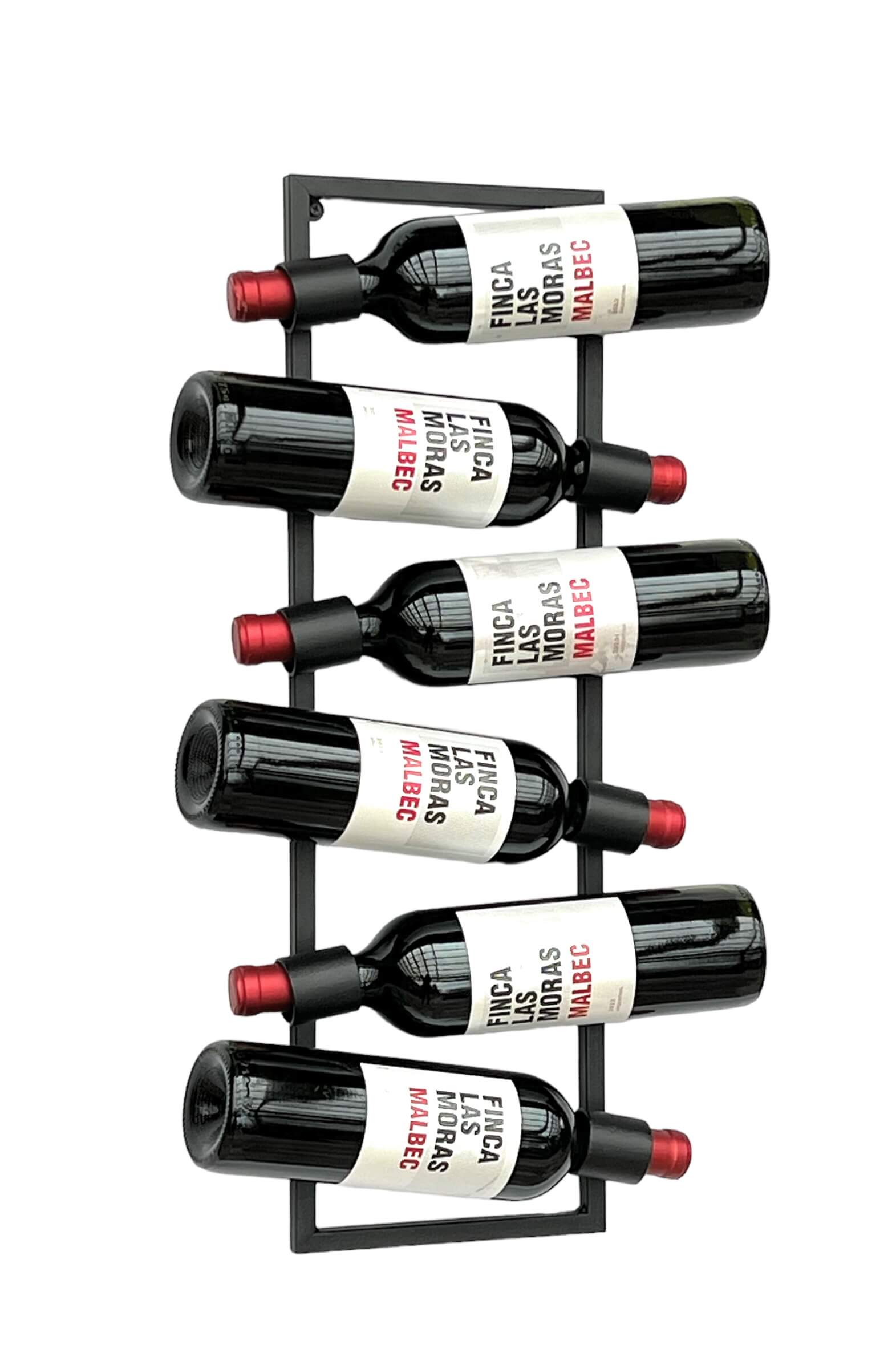 DanDiBo Weinregal Metall Schwarz Wandmontage 4-Wine beliebig erweiterbar  Flaschenständer Flaschenregal Flaschenhalter Wand (4 Flaschen / 1.STK)