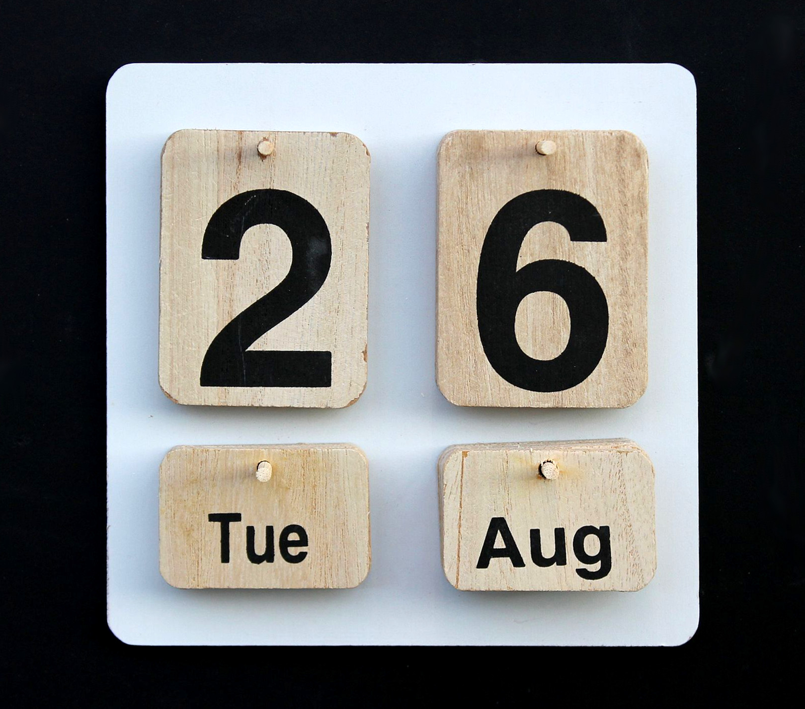 Dauerkalender aus Holz Wand Wandmontage 144276 Vintage Shabby Ewiger