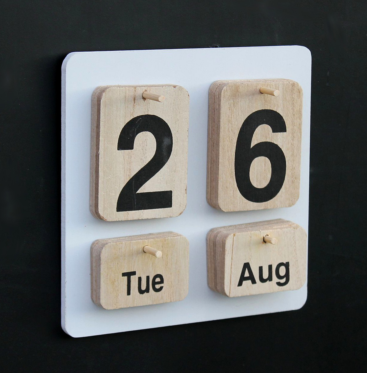 Dauerkalender aus Holz Wand Wandmontage 144276 Vintage Shabby Ewiger