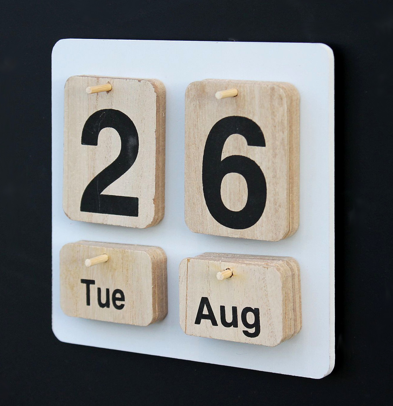 Dauerkalender aus Holz Wand Wandmontage 144276 Vintage Shabby Ewiger