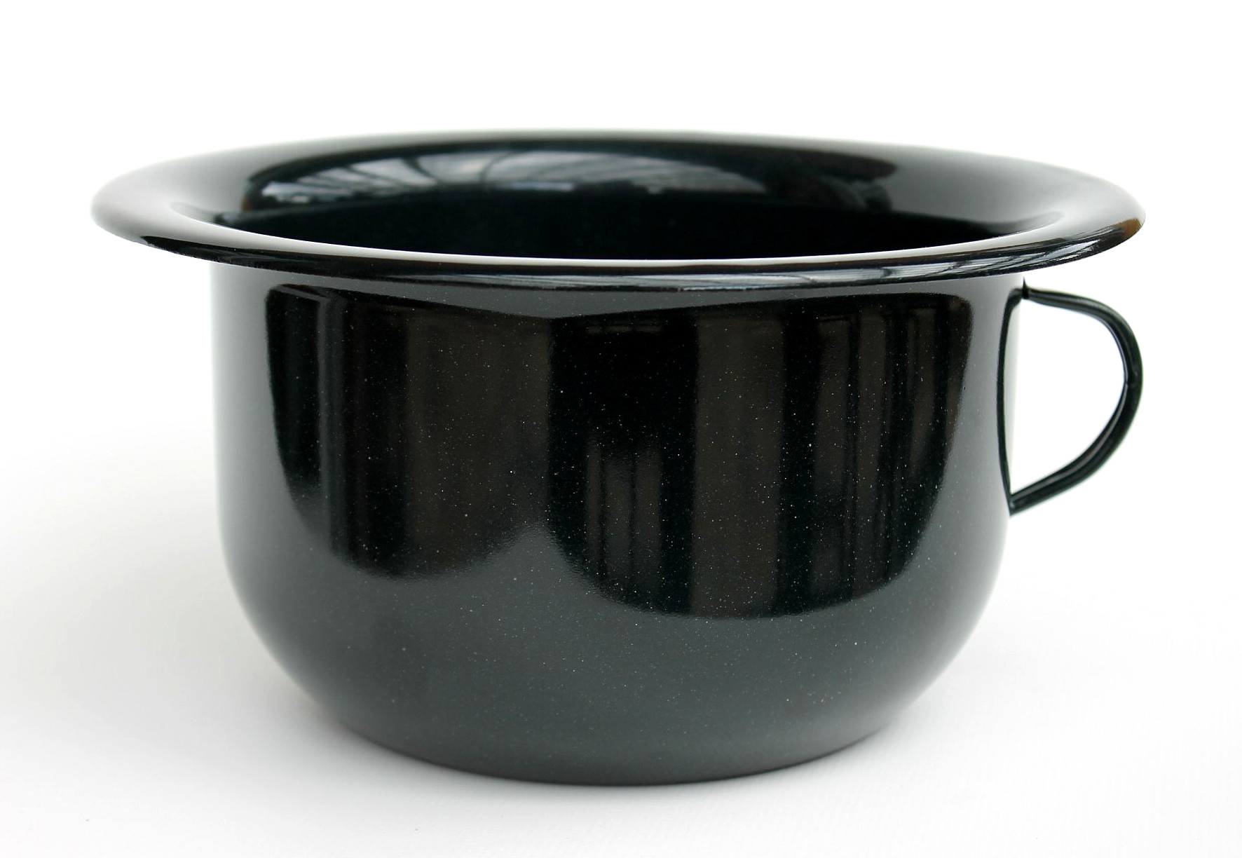 Dandibo Nachttopf Emaille Anthrazit Bettpfanne Emailliert Vintage Nachtgeschirr Pinkeltopf Nostalgie Alt Retro Dandibo