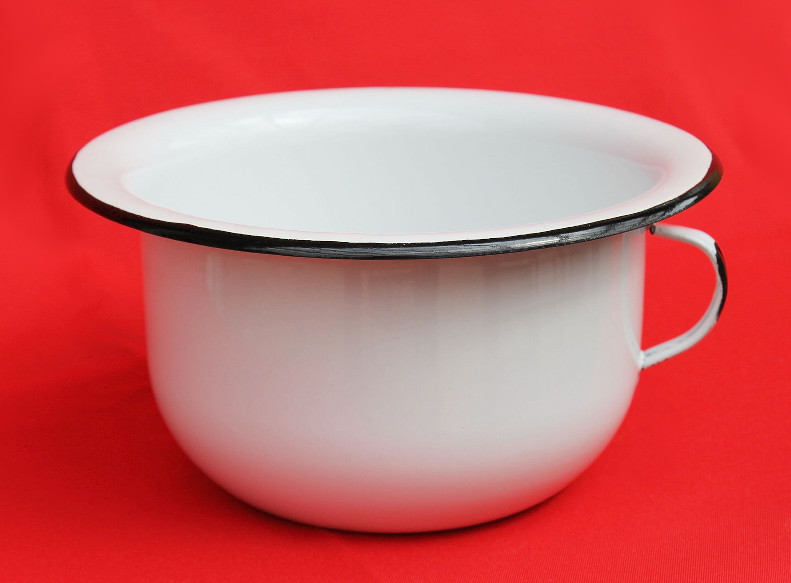 Dandibo Nachttopf Emaille Weiss Bettpfanne Emailliert Vintage Nachtgeschirr Pinkeltopf Nostalgie Alt Retro Dandibo