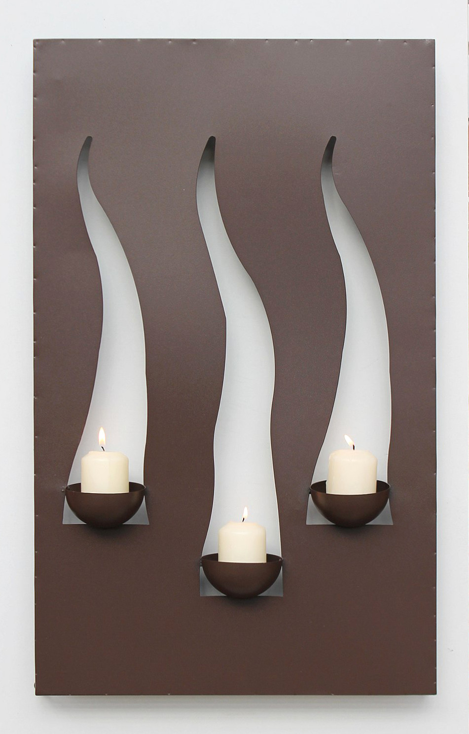 Wandleuchter Flamme 13333 Kerzenleuchter für 3 Kerzen Wandkerzenhalter aus  Metall Kerzenhalter - DanDiBo-Ambiente