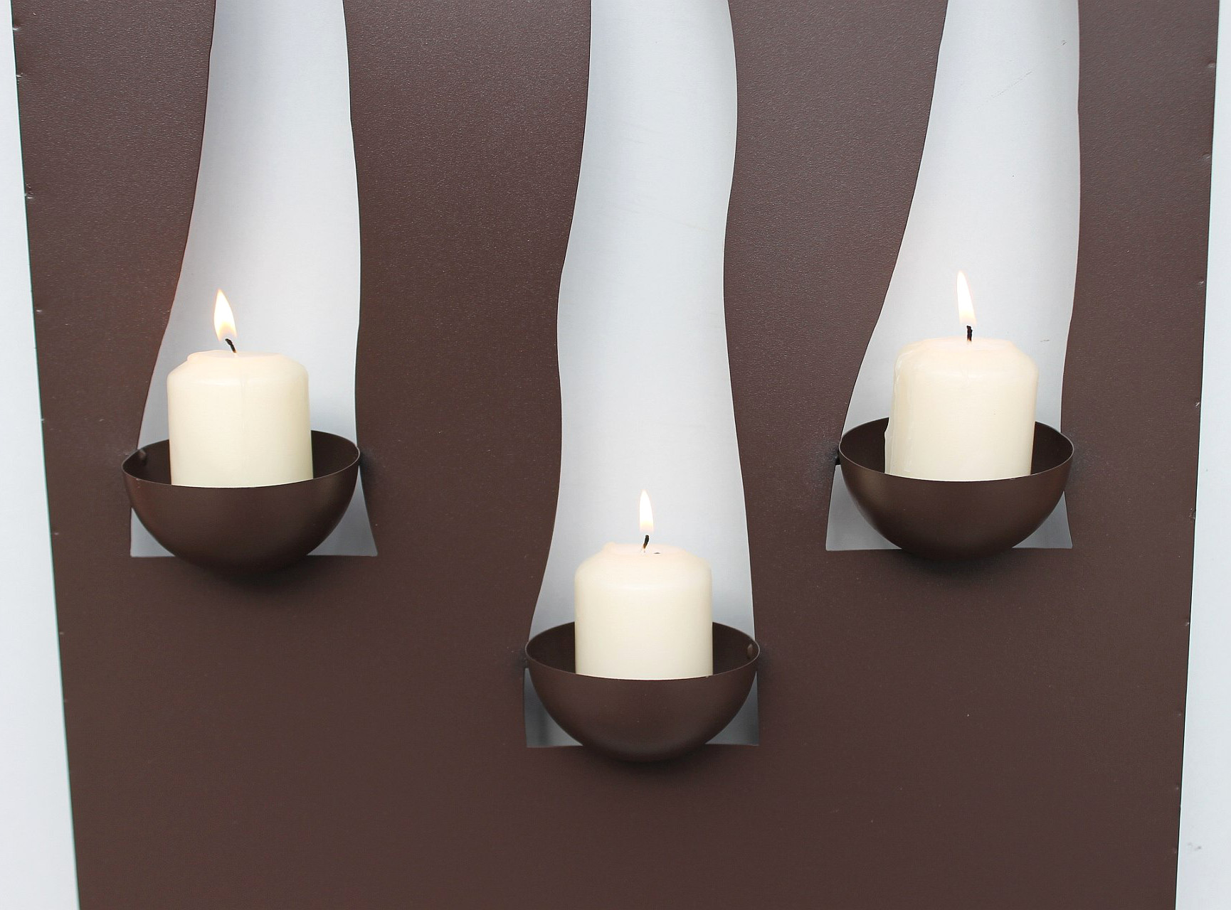 DanDiBo-Ambiente Kerzenleuchter Flamme - 3 13333 Kerzenhalter Kerzen Wandleuchter Wandkerzenhalter Metall für aus