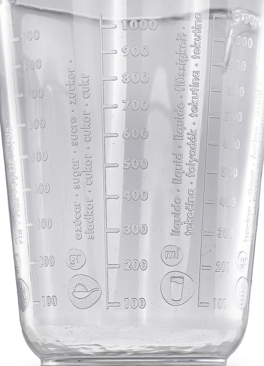 Messbecher 1l Kunststoff Transparent Messkanne Füllvolumen 1 Liter  Literbecher - DanDiBo-Ambiente