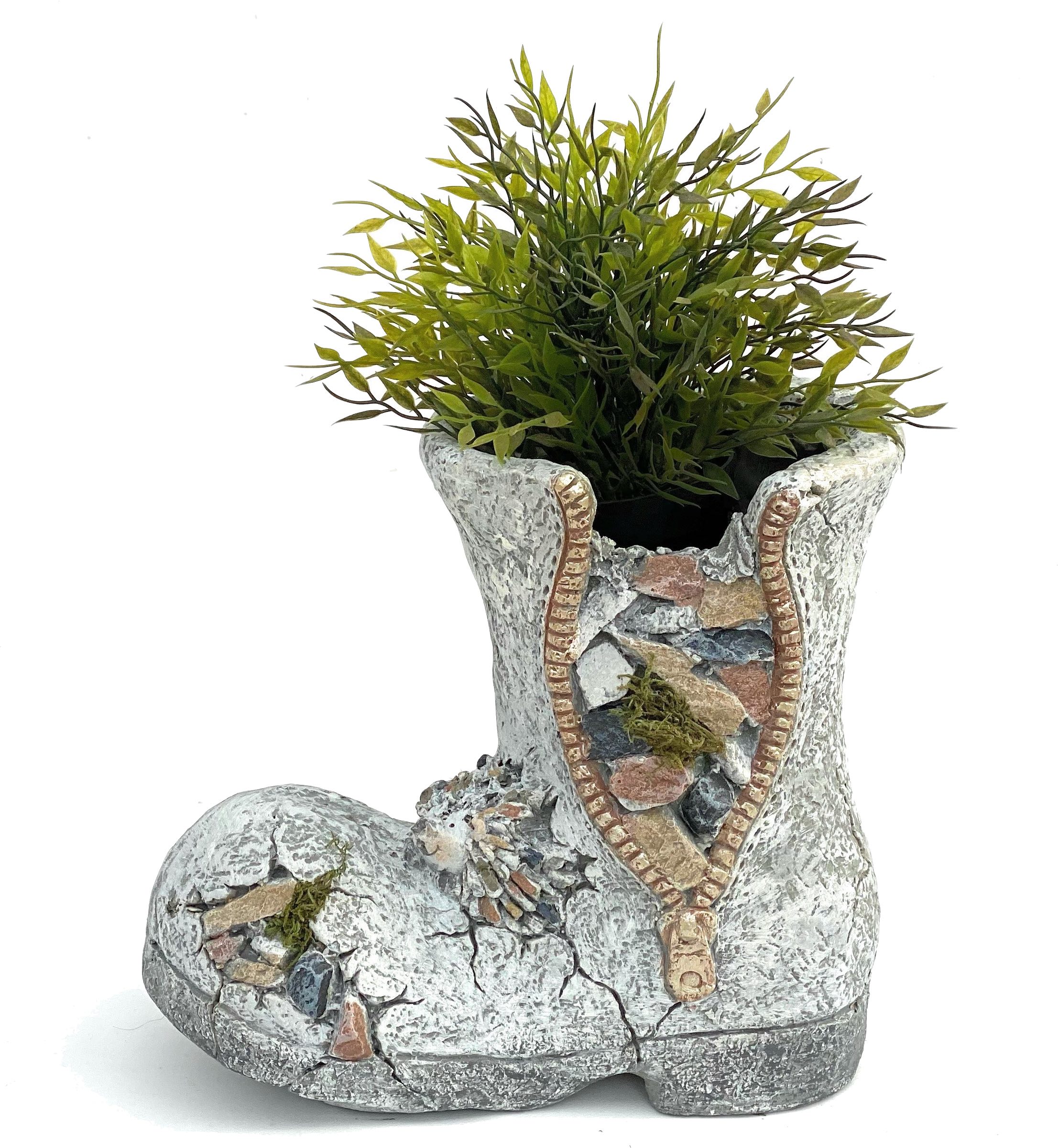 PFLANZTOPF Stiefel aus Magnesia wetterfest 32 cm-DanDiBo
