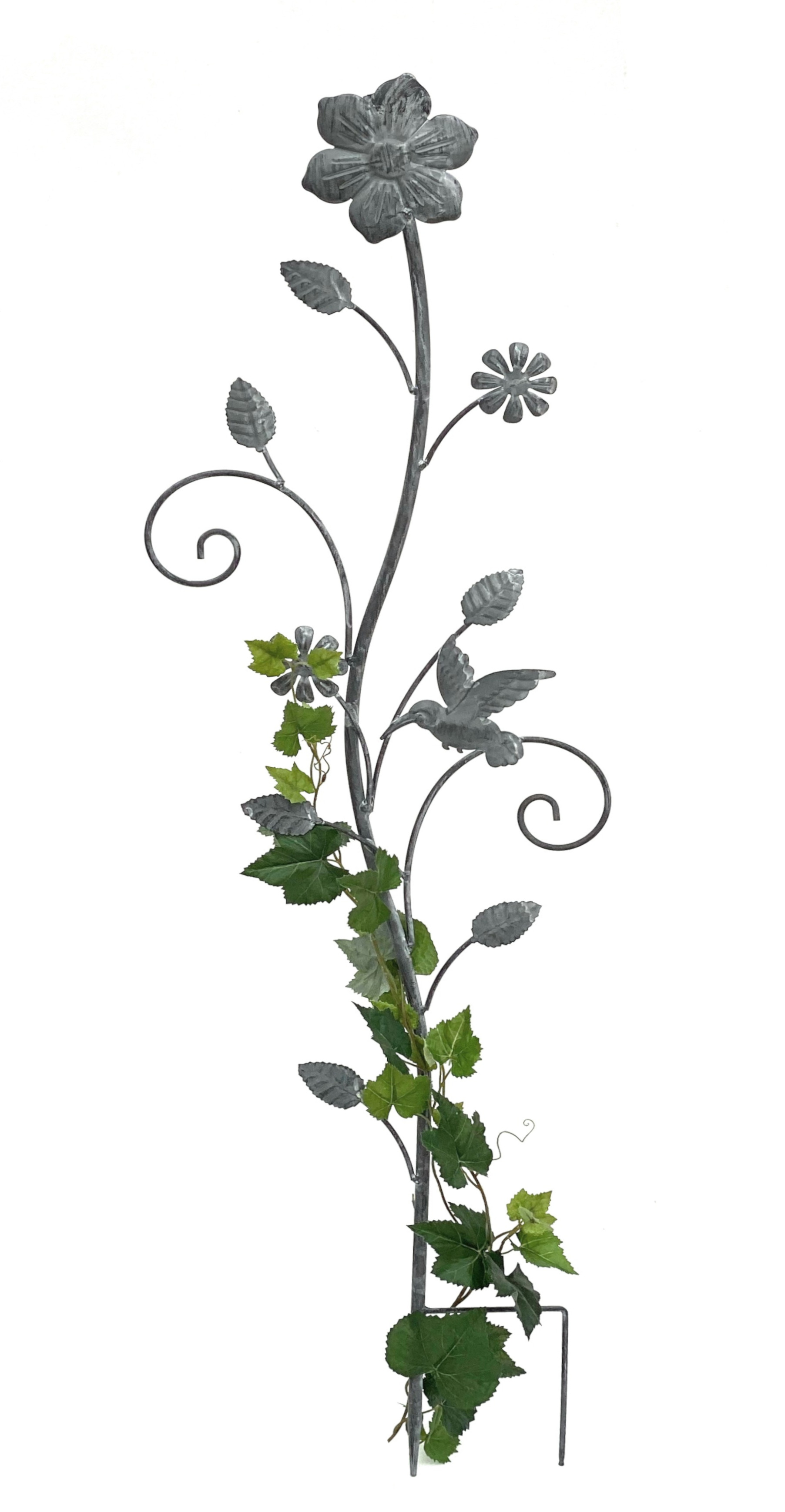 DanDiBo Rankhilfe mit Blumen Rankgitter aus Metall H-110 cm Kletterhilfe  96014 Ranke für Kletterpflanzen Vintage - DanDiBo-Ambiente