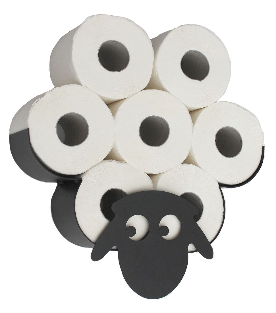 DanDiBo Toilettenpapierhalter Wandmontage Schwarz Metall Schaf WC  Ersatzrollenhalter Papierhalter Rollenhalter-DanDiBo