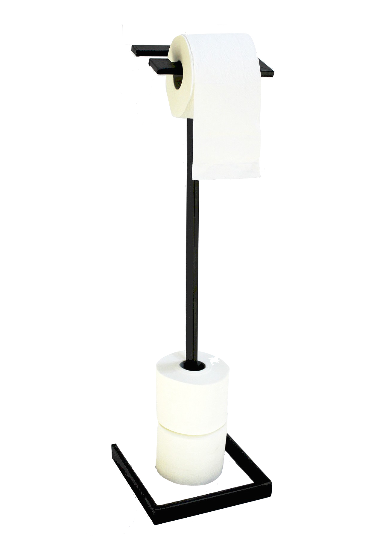 DanDiBo Toilettenpapierhalter Stehend Schwarz Metall DanDiBo-Ambiente - Rollenhalter Gäste GALA Ständer WC