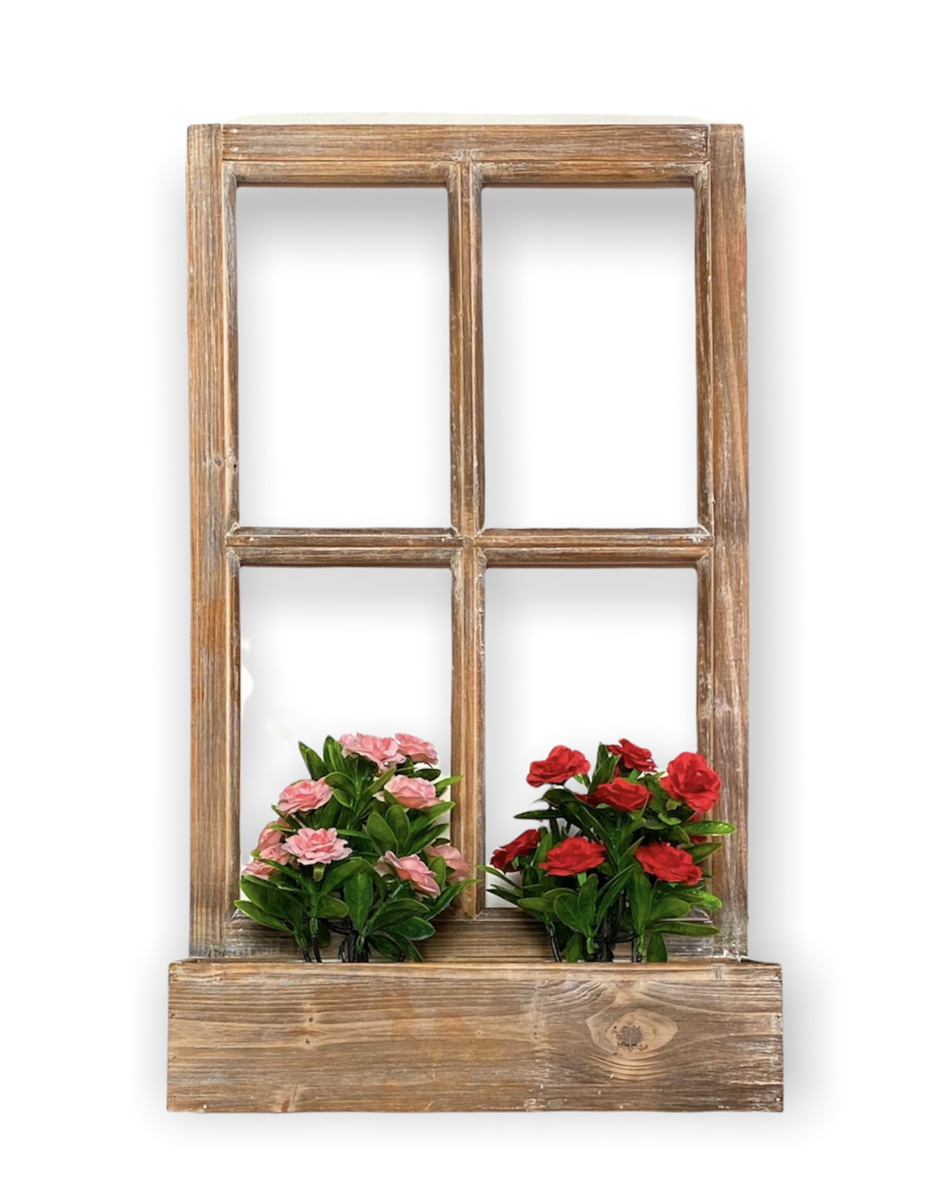 DanDiBo Wandblumenhalter Fenster 70 cm Blumenkasten aus Holz Wandregal Blumenständer Braun 461080 Blumenregal Regal