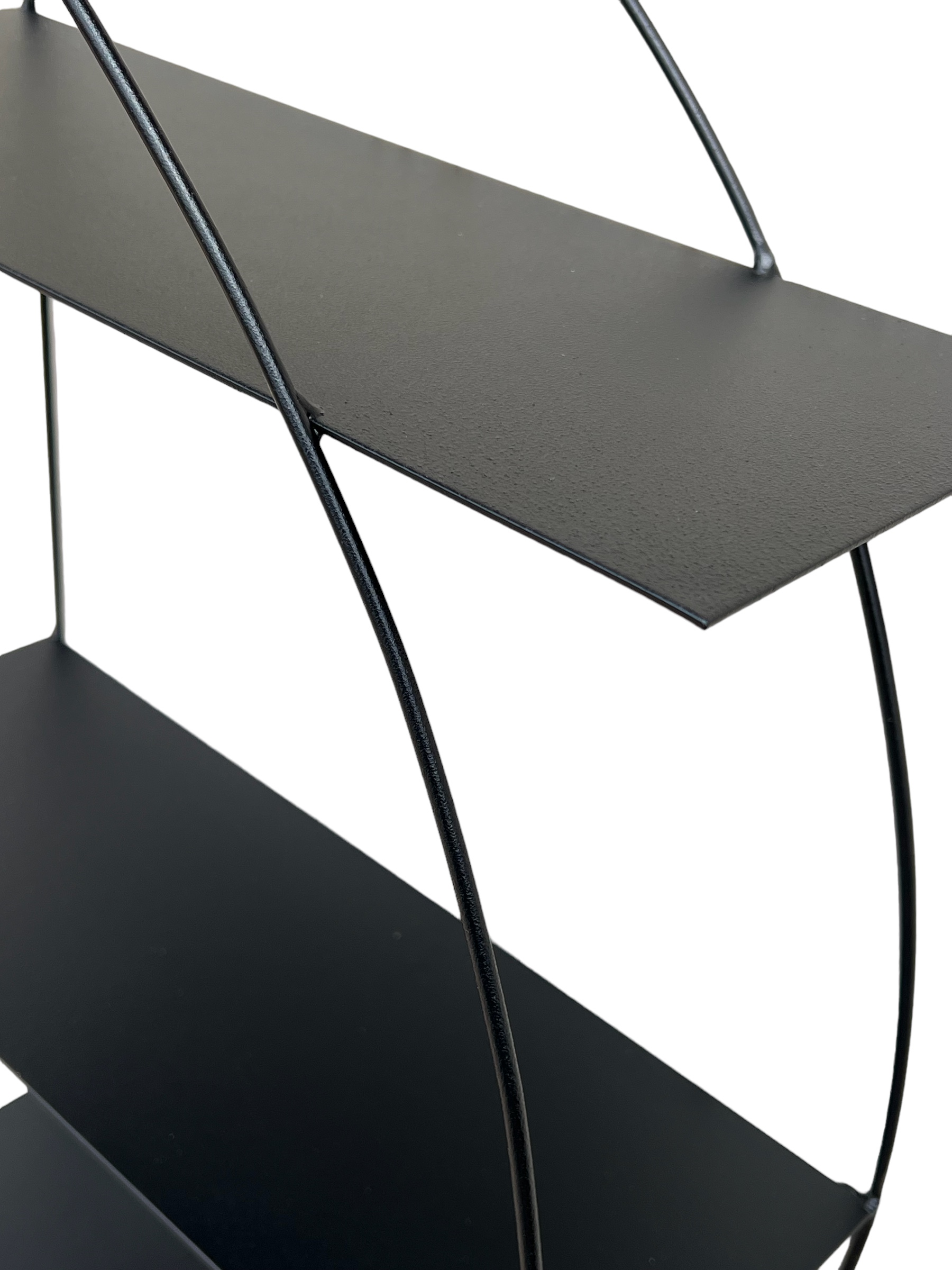 WANDREGAL Metall Schwarz Rund Wandmontage 80 cm-DanDiBo