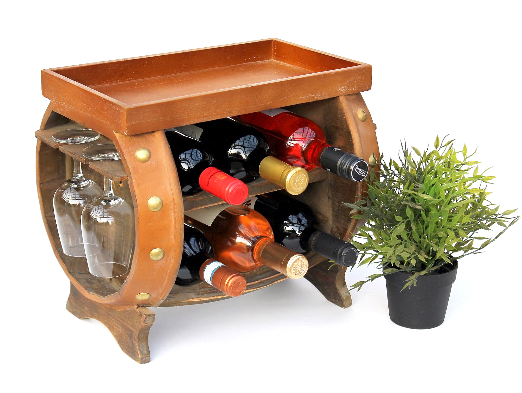 Barrel bottle holder outlet