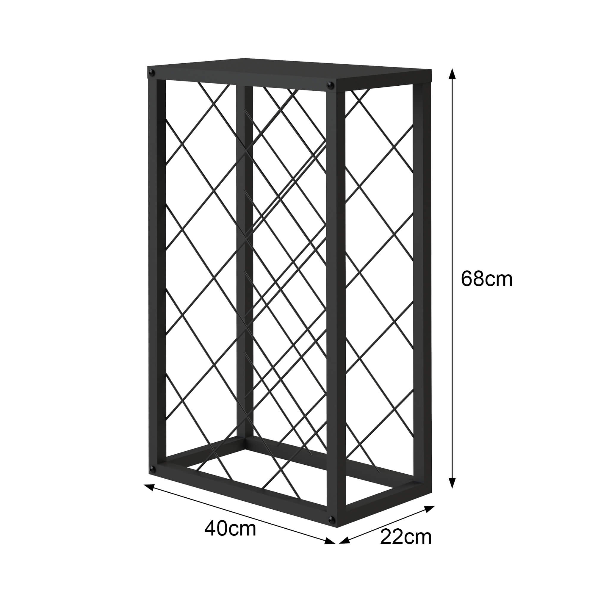 DanDiBo Design Weinregal Metall Schwarz Stehend 96323 X 80 cm Flaschenregal  Flaschenständer Flaschenhalter Wein Regal