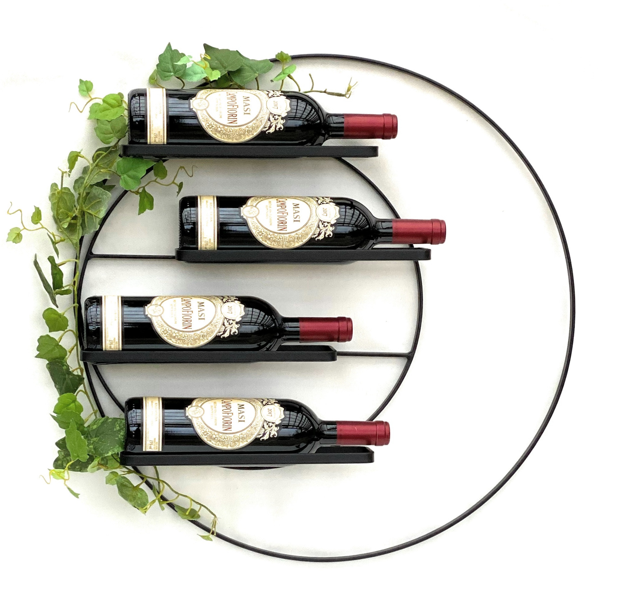 Round wall mounted wine rack outlet
