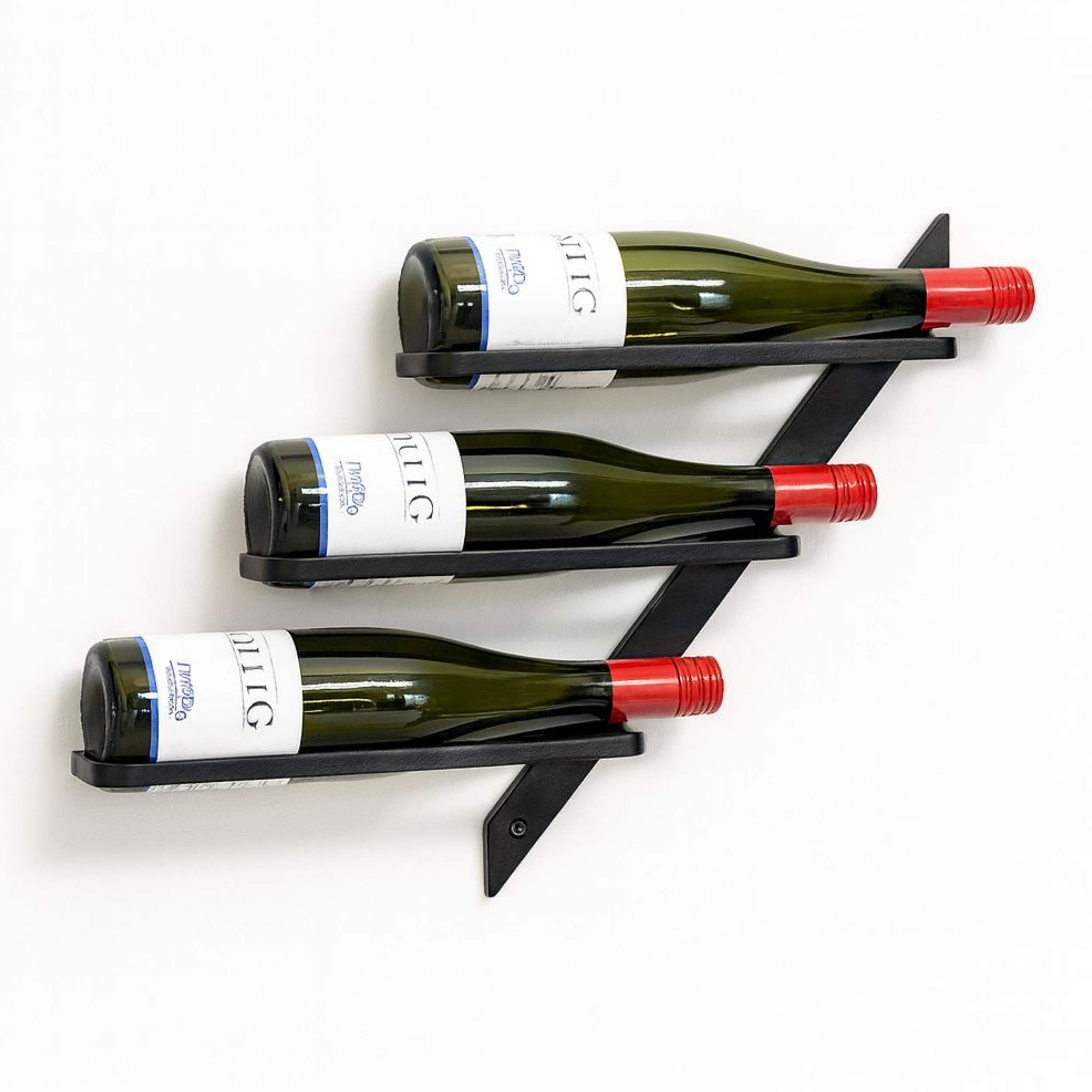 WEINREGAL für 3 Flaschen Metall Wand Flaschenregal-DanDiBo