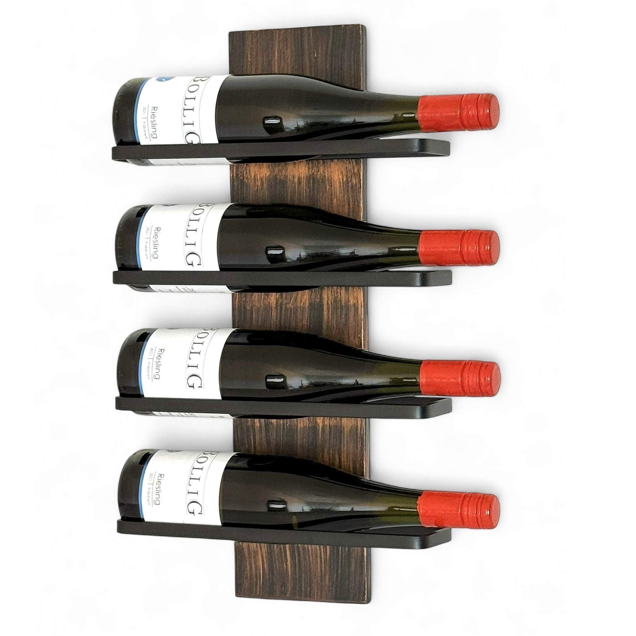 WEINREGAL Wand für 4 Flaschen Metall Flaschenregal -DanDiBo