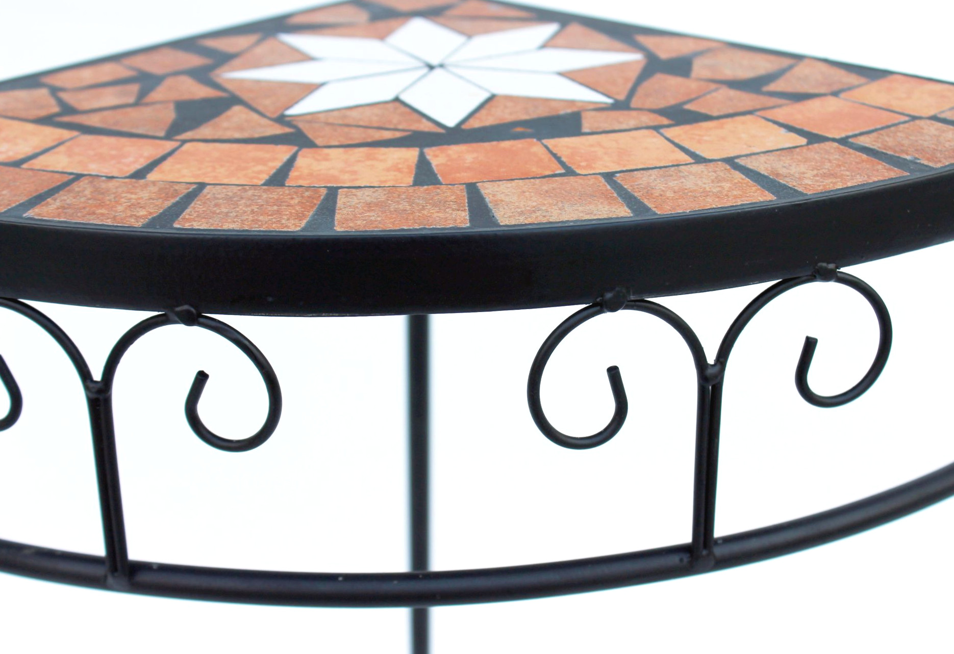 DanDiBo flower stool mosaic corner shelf set of 2 42 and 52 cm flower stand 12013 side table plant stand mosaic table corner DanDiBo Ambiente