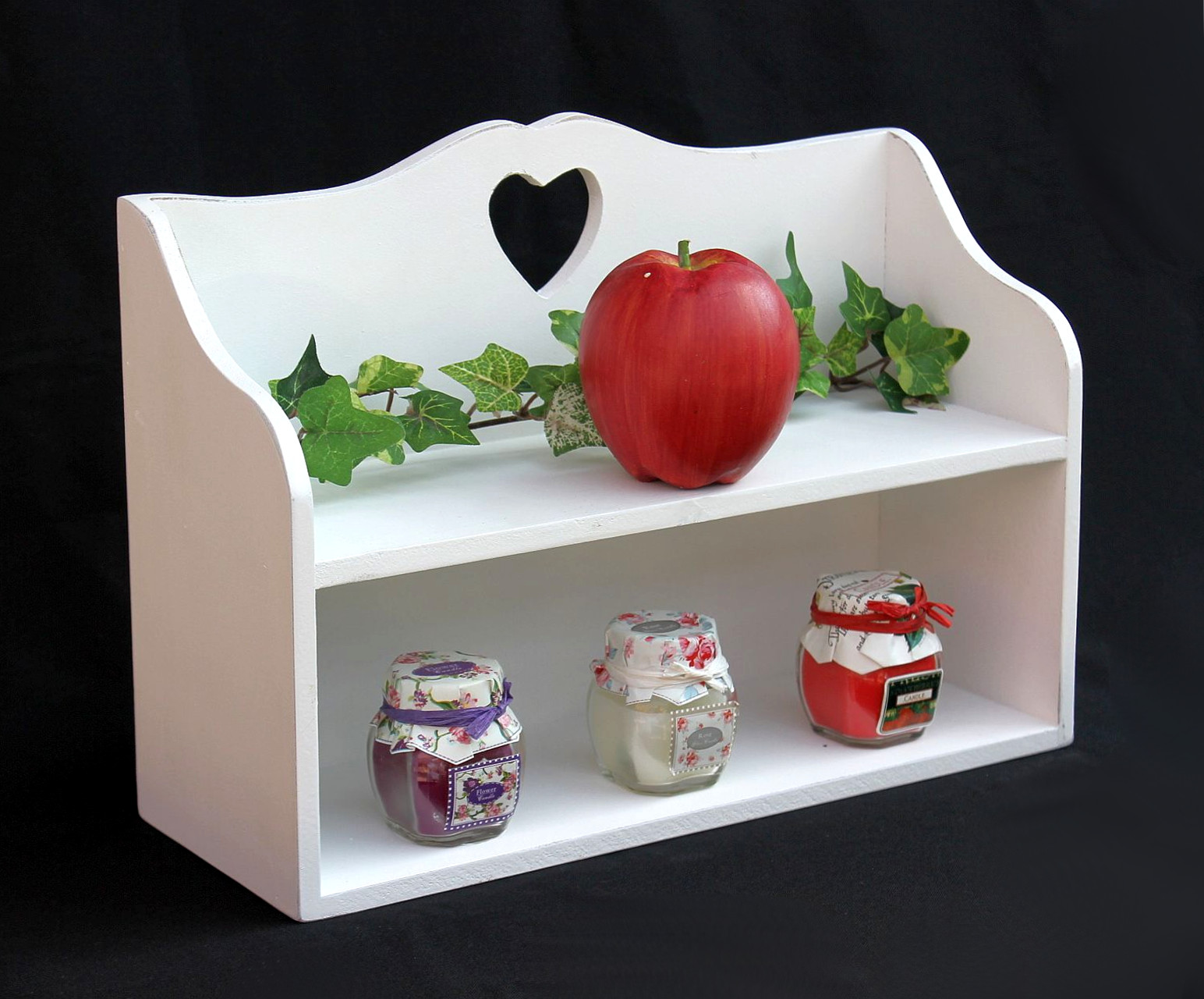 Shelf With Heart 12048 Minishelf 35cm White Decorative Shelf