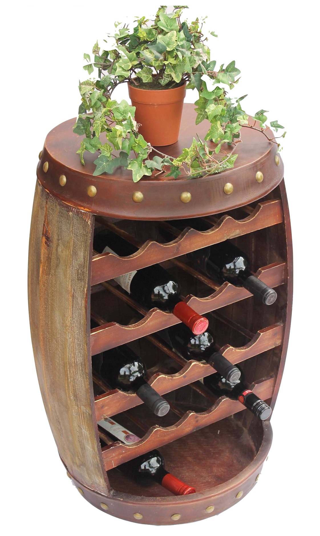 Wine Shelf Wine Barrel Barrel Wooden H 70cm No 1546 Bottle Stand
