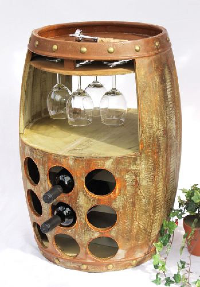 DanDiBo wine rack wooden wine barrel brown 70 cm 1681 bar bottle rack bottle rack barrel wooden barrel