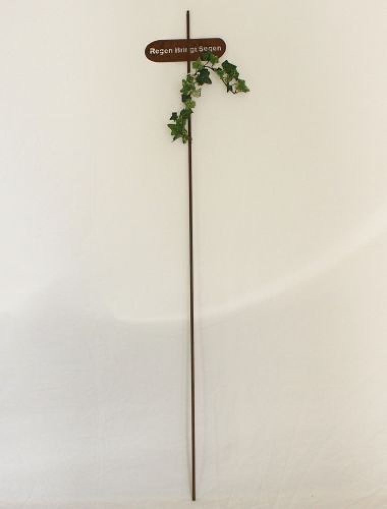 Climbing aid garden plug "Rain brings blessing" H-120 cm Climbing aid plug metal