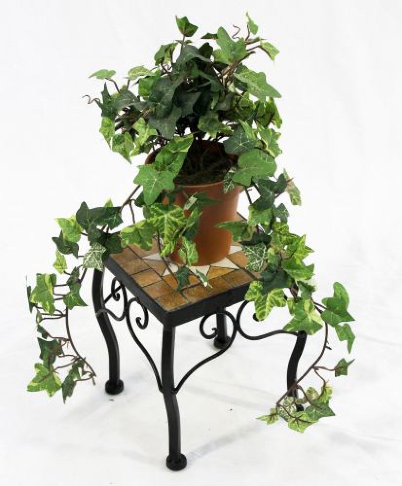 DanDiBo Flower Stool Mosaic Square 21 cm Flower Stand 12015 Side Table Plant Stand Mosaic Table Small