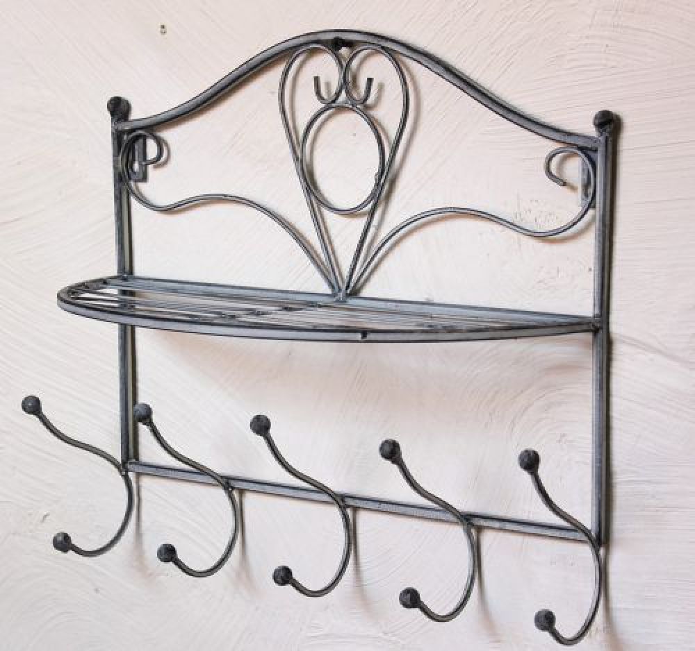 DanDiBo wall coat rack vintage with shelf coat rack wall 20122 38 cm coat hooks wall shelf hooks