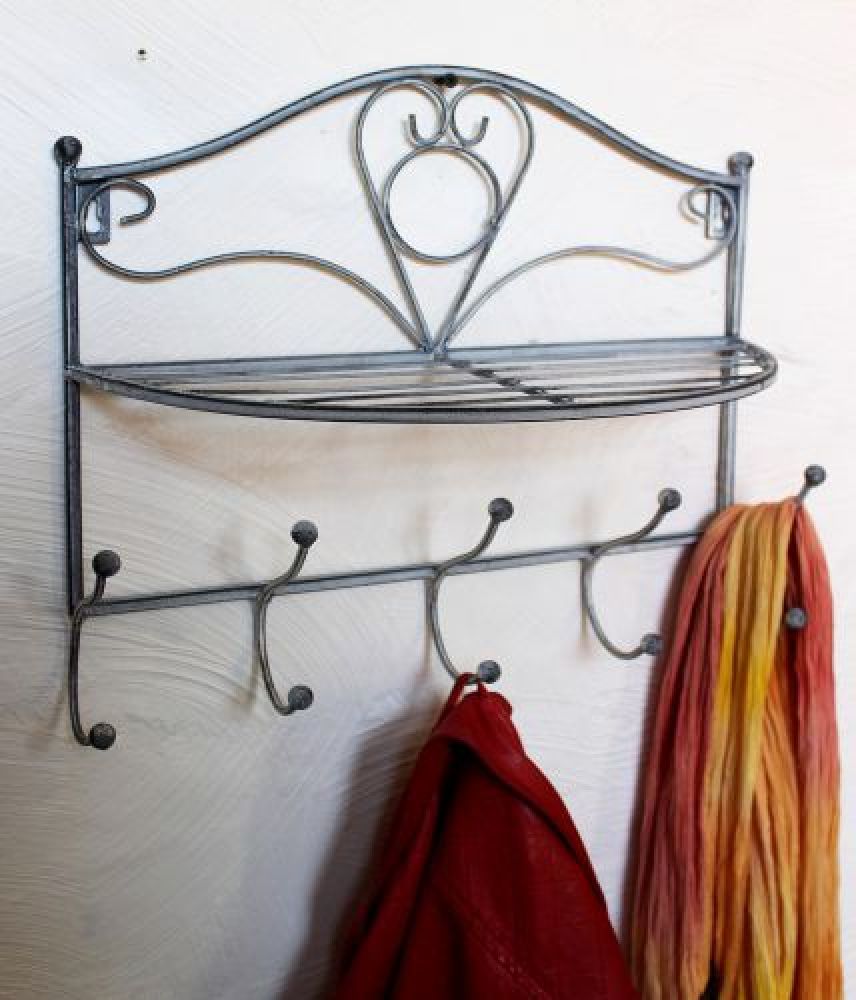 DanDiBo wall coat rack vintage with shelf coat rack wall 20122 38 cm coat hooks wall shelf hooks