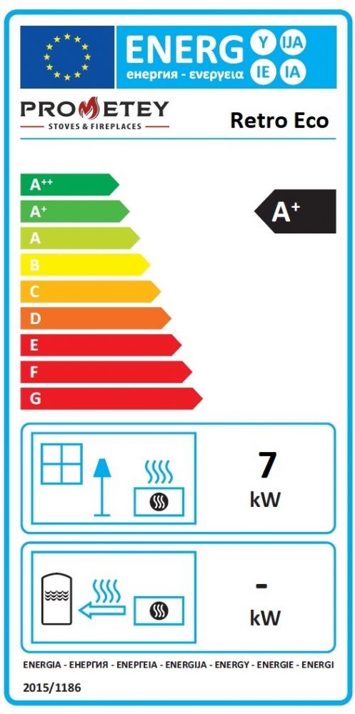 Kaminofen mit Backfach und Herdplatte Retro Eco Schwarz Rechts Holzofen 7 kW Kamin Ofen Holz Werkstattofen Hüttenofen Heizofen Gartenofen