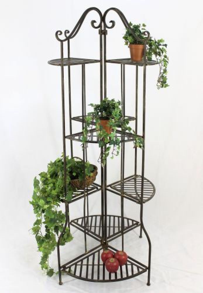 Blumentreppe 167cm Blumenregal 110243 Blumenständer Pflanzenständer Regal Braun