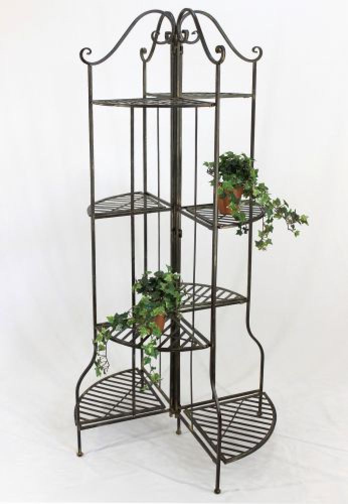 Blumentreppe 167cm Blumenregal 110243 Blumenständer Pflanzenständer Regal Braun