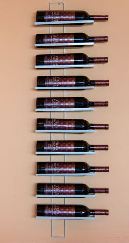 Wine rack TEN White 116cm made from metal for 10 bottles Bottle stand Shelf Bottle holder