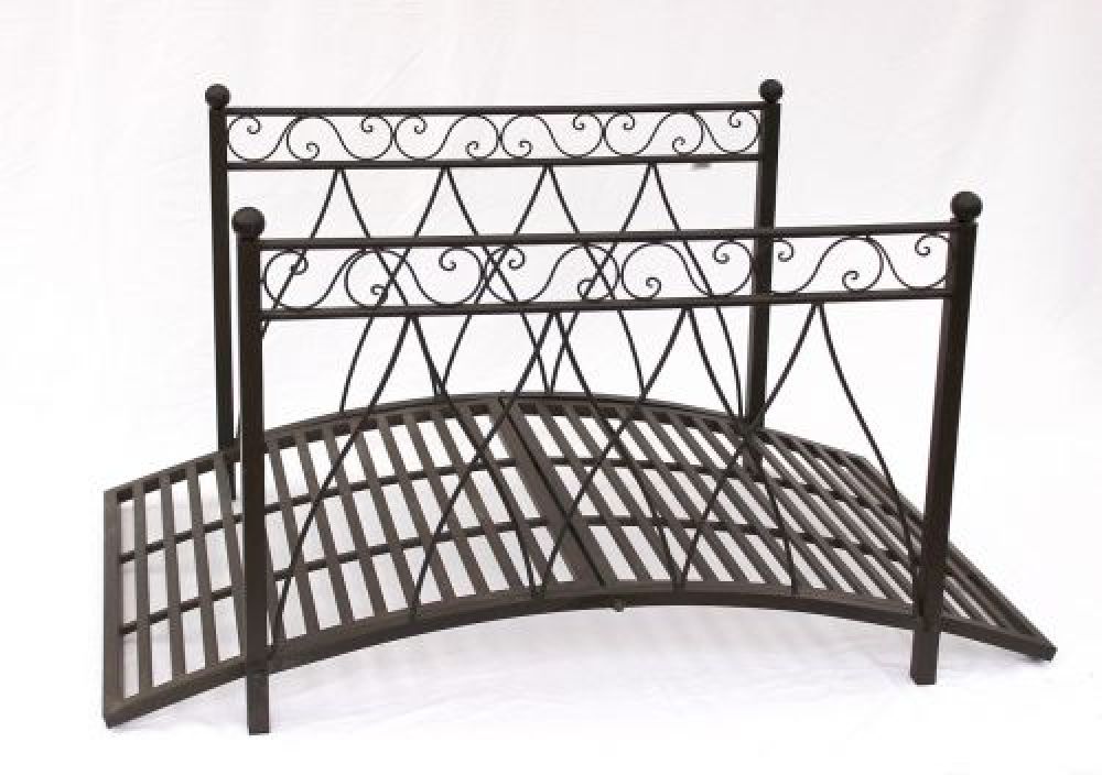 Brücke aus Metall 111252 Eisenbrücke 145cm Gartenbrücke Metallbrücke