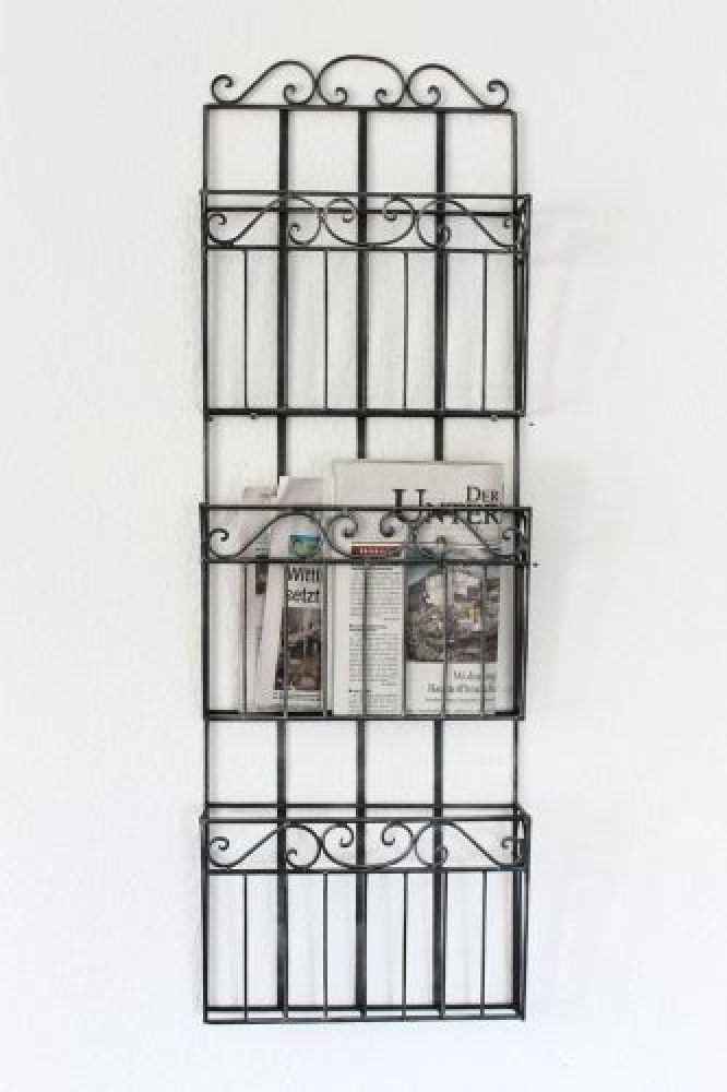 Wandregal Zeitungsständer 09911 Magazinhalter 101cm Küchenregal Zeitungshalter