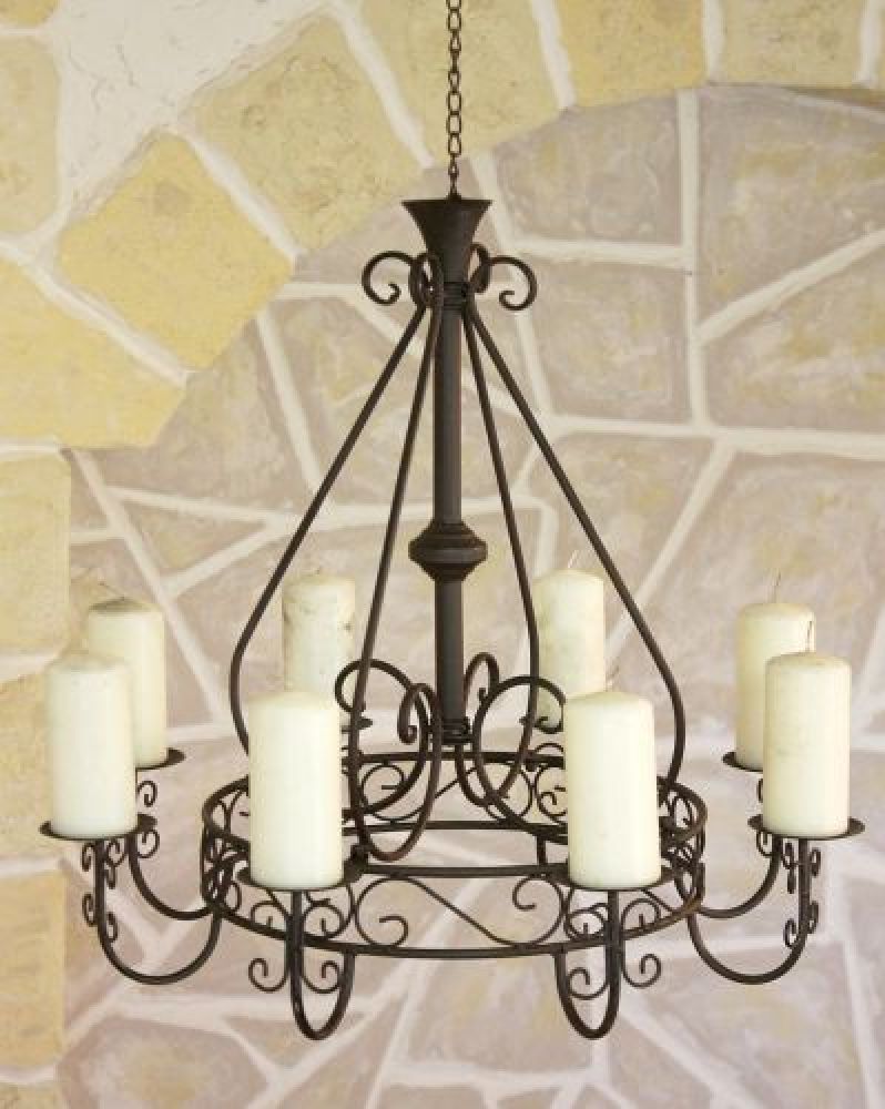 Kronleuchter Vintage Chandelier Antik 101318 Luster Wohnzimmer Kerzenhalter D-60 cm Hängeleuchter Metall