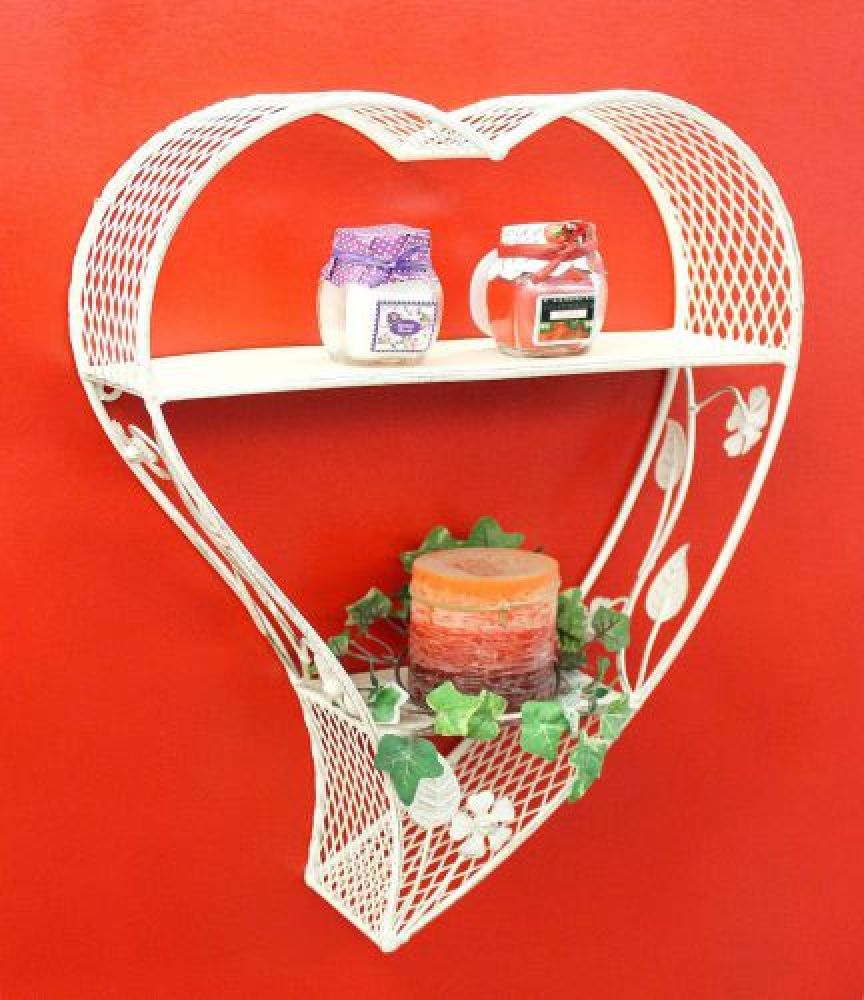 Shelf Heart 131086 made from metal 43cm Cabinet Console Shelf Type case