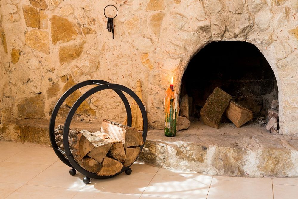 Kaminholzregal Kaminholzständer Rund D-55cm Holzkorb Kaminholzhalter Holzregal