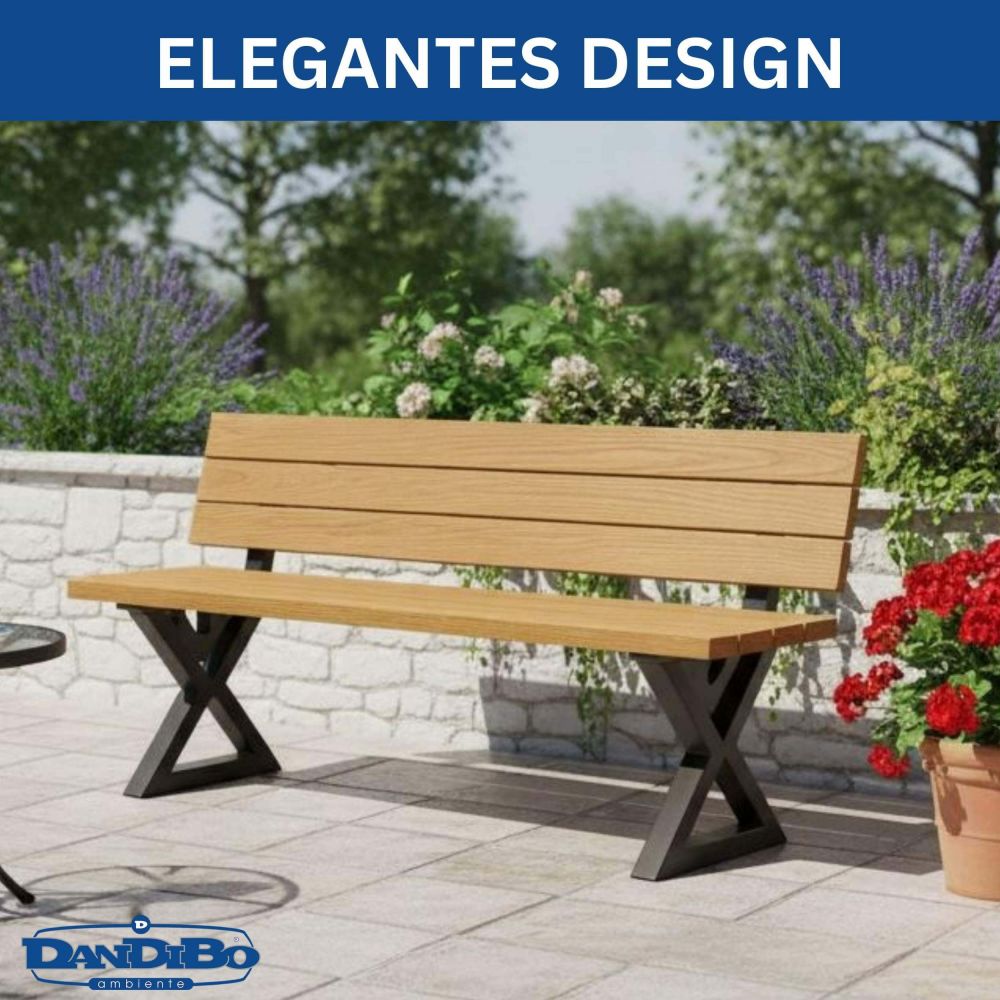 DanDiBo 2X Bankgestell mit Lehne Metall Set DIY Bank Füße Bankkufen Bankbeine 96669 Sitzgestell für Gartenbank Robust Stabil