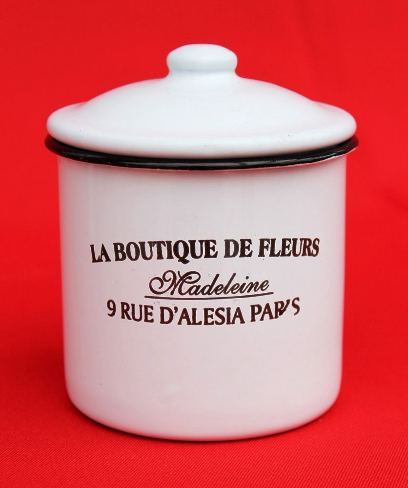 Nostalgische Aufbewahrungsdose. Aus Metall gefertigt und emailliert