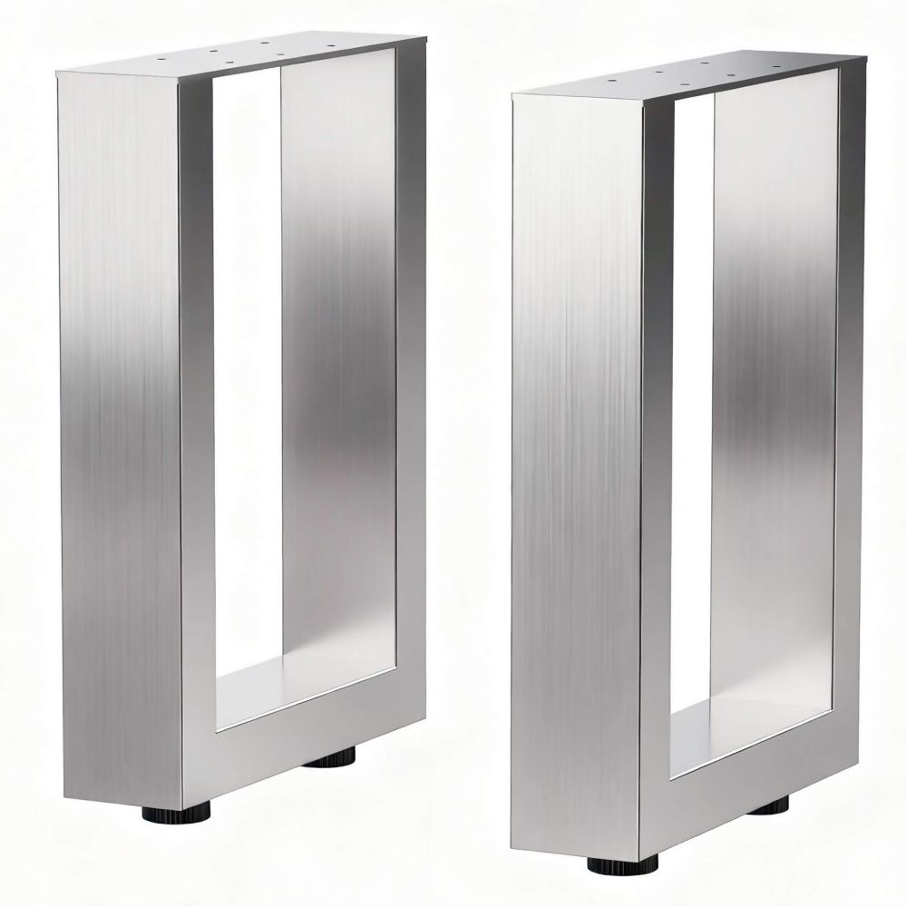 DanDiBo 2x Bench Frame Stainless Steel 43 x 30 cm Bench Legs Bench Feet 96675 Bench Runners Coffee Table Table Legs Frame