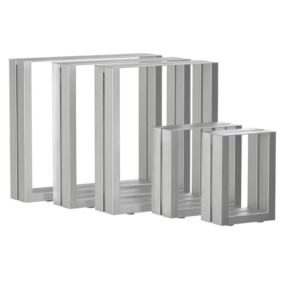 DanDiBo 2x Bench Frame Stainless Steel 43 x 30 cm Bench Legs Bench Feet 96675 Bench Runners Coffee Table Table Legs Frame