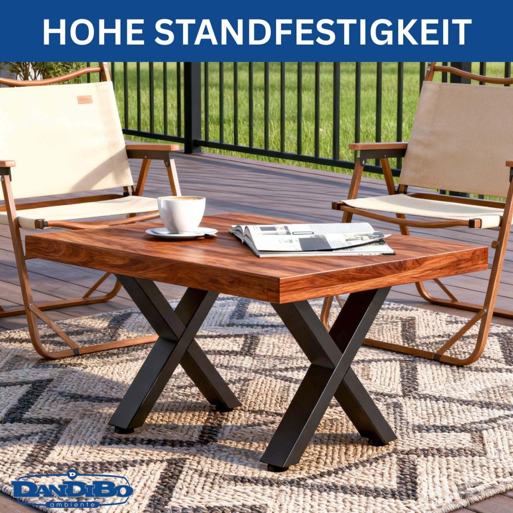 DanDiBo 2x Bankgestell Metall Schwarz 43 x 40 cm Bank Füße Bankbeine 96666 Bankkufen Couchtisch Tisch Beine Tischgestell