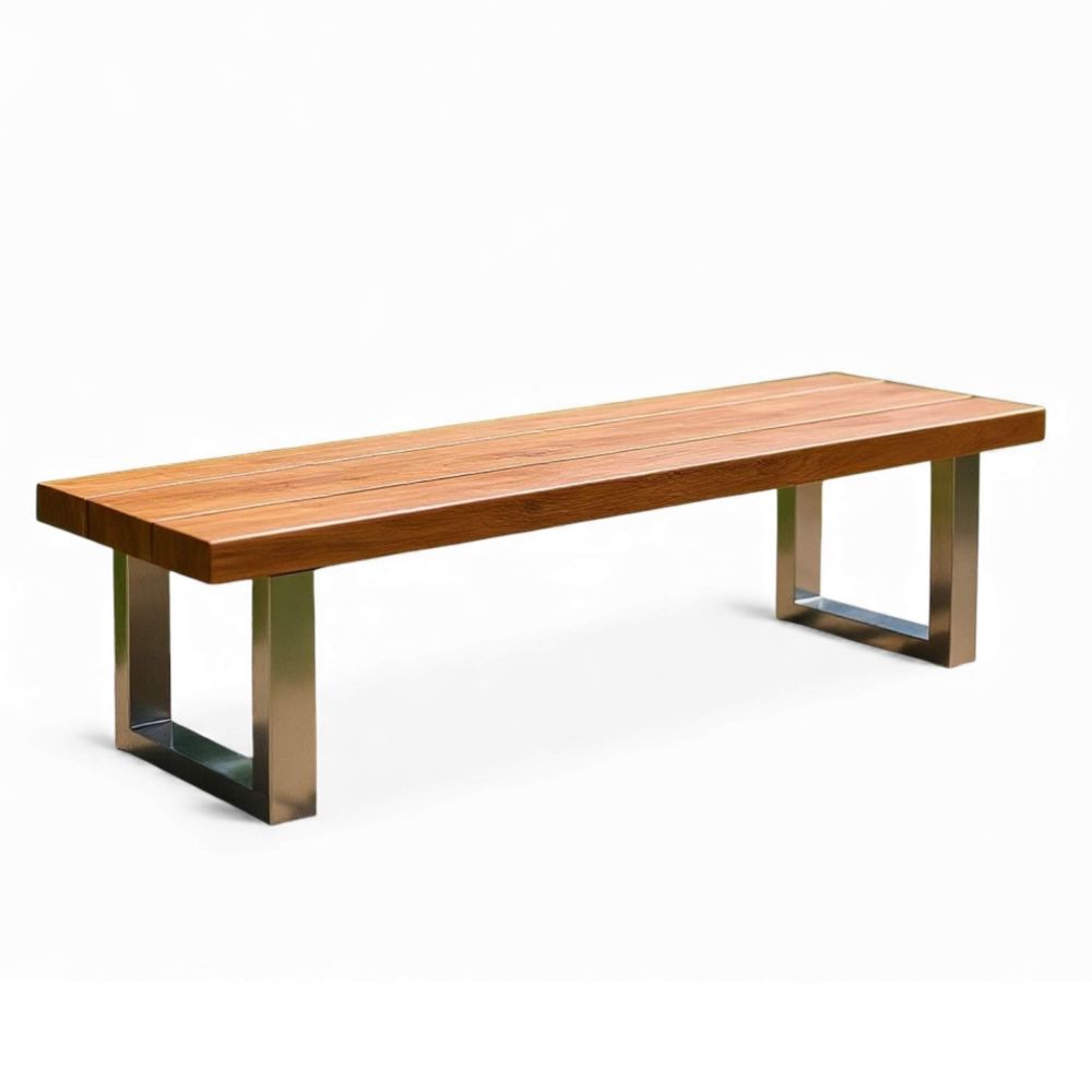 DanDiBo 2x Bankgestell Edelstahl 43 x 40 cm Bank Füße Bankbeine 96674 Bankkufen Couchtisch Tisch Beine Tischgestell