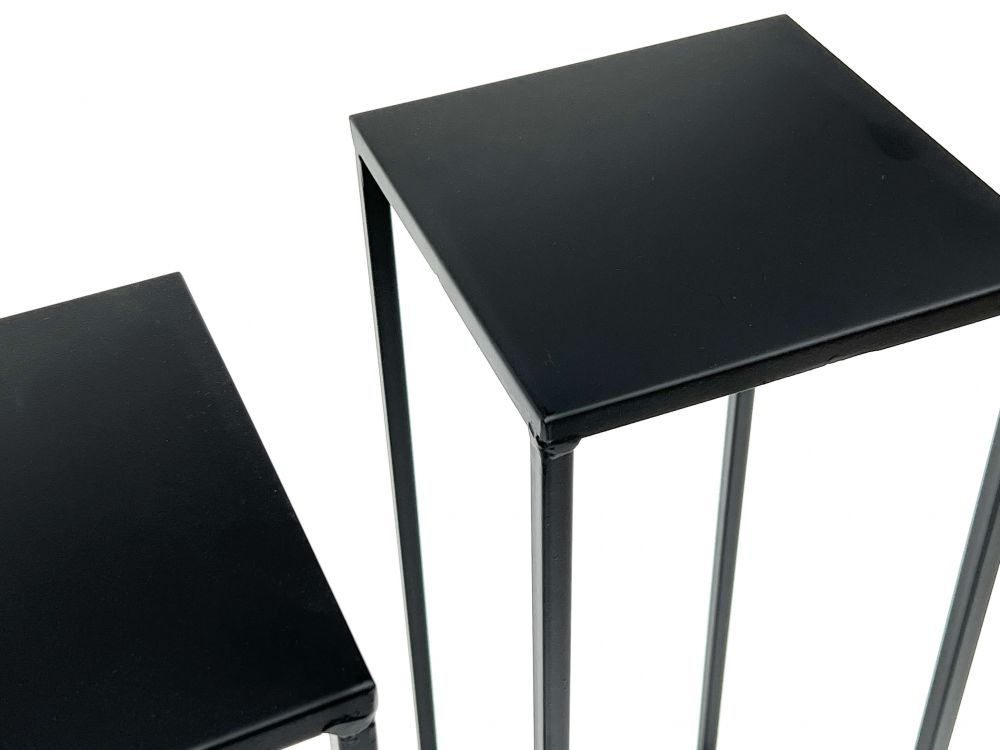 2x DanDiBo Flower Stool Metal Black 50 cm Flower Stand 96315 S Side Table Flower Column Modern Plant Stand Plant Stool
