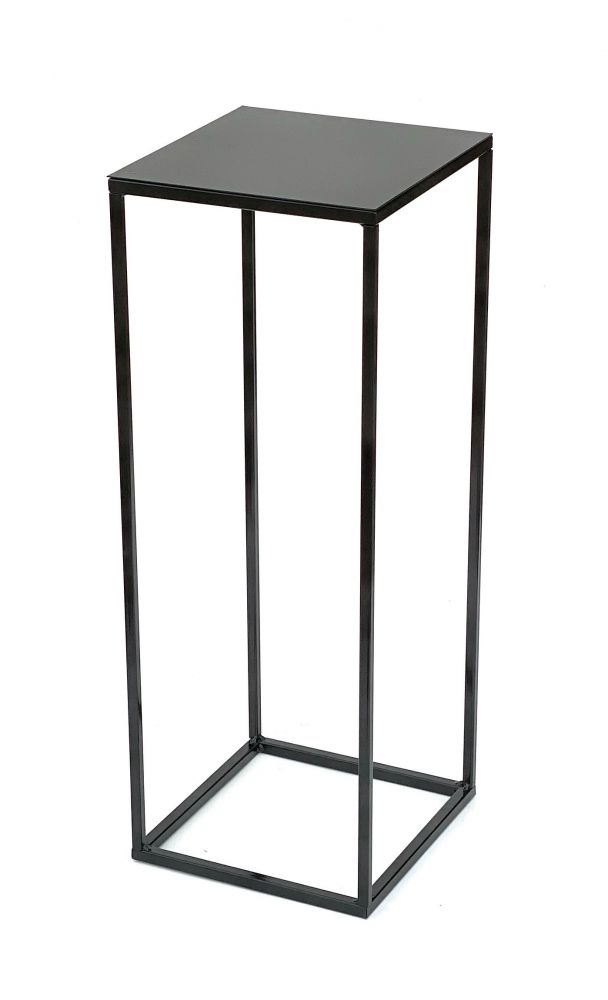 2x DanDiBo Flower Stool Metal Black Angular 62.5 cm Flower Stand Side Table 434 Flower Column Modern Plant Stand Plant Stool