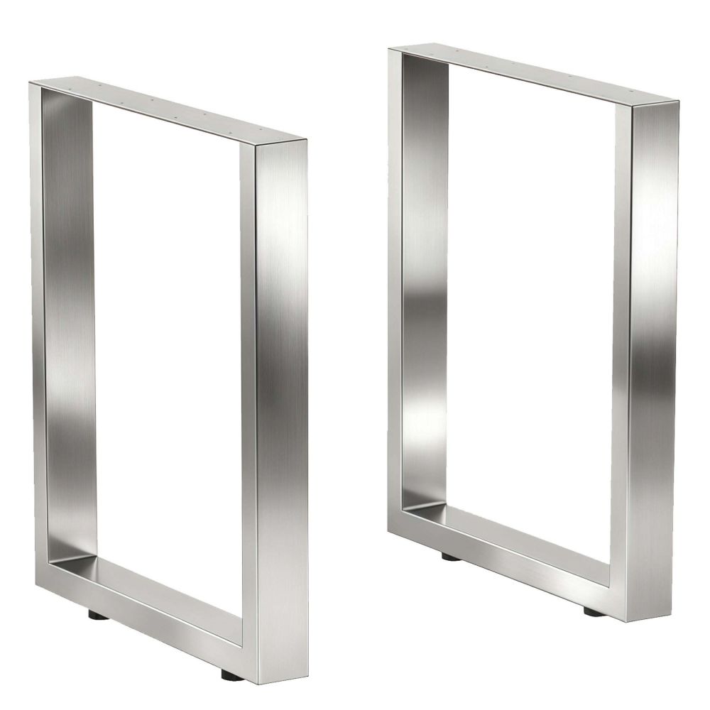 DanDiBo 2x Stainless Steel Table Legs 72 x 60 cm Table Frame Height-Adjustable 96673 Table Legs Furniture Legs Table Runners Dining Table Legs