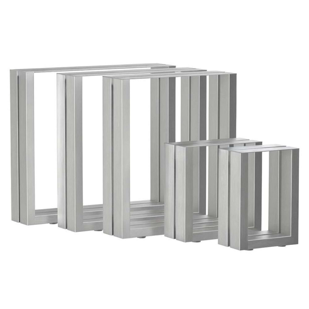 DanDiBo 2x Stainless Steel Table Legs 72 x 60 cm Table Frame Height-Adjustable 96673 Table Legs Furniture Legs Table Runners Dining Table Legs